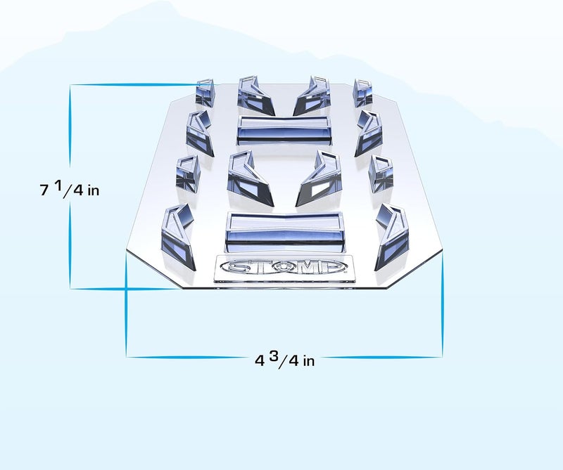Stompgrip Premium Snowboard Stomp Pad | Knobby | Old School Collection | 3D Design | Clear - Image 2
